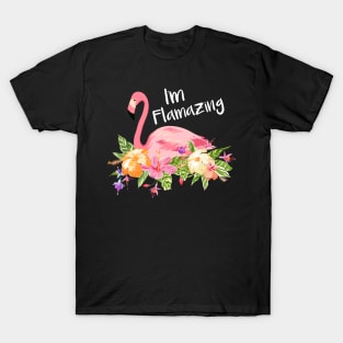 Pink Flamazing Flamingo Gift Tropical Summer Beach Vacation Tank Top T-Shirt